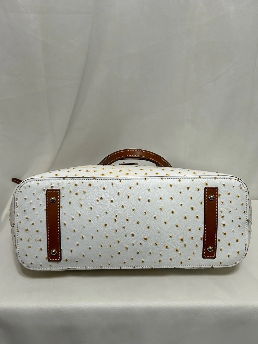 Dooney & Bourke Ostrich Tote In Bone
